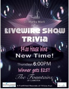 Trivia thursday Marky mark-6pm