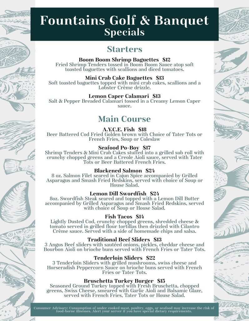 Restaurant Fountains Golf & Banquet